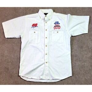 Chase Authentics Dale Jarrett #88 Men Sz Medium Ford Quality Care White SS Shirt